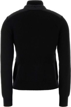 Moncler Quilted Nylon and Wool-Knit Down Jacket - Black