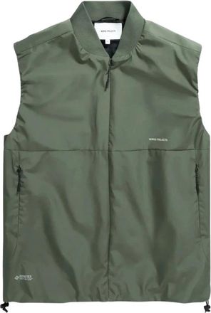 Norse Projects Infinium Bomber Gilet Winddicht Ademend - Heren - Bodywarmers - Groen - M - Leer - Jassen