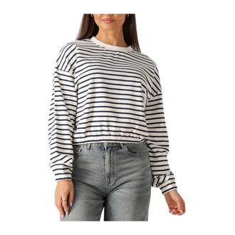 Catwalk Junkie Gestreept trui met elastische boorden - Dames - Sweatshirts & Hoodies - Veelkleurig - Maat: XL