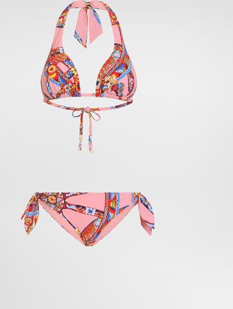 Dolce & Gabbana Carretto-print Triangle Bikini - Woman Swimwear Multicolor 1