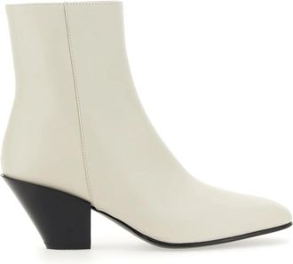 Roberto Festa Milano Cuban Heel Leren Laars - Dames - Cowboylaarzen - Wit - 36 EU - Leer - Schoenen