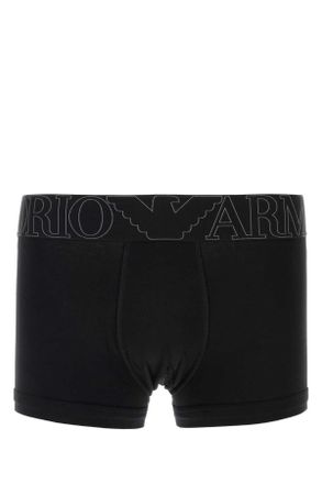 Emporio Armani Black Stretch Cotton Boxer