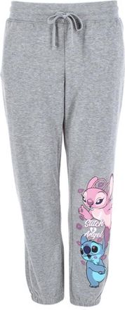 Jerry Leigh Womens Stitch and Angel Kiss Jogger Sweapants, Medium, Gray