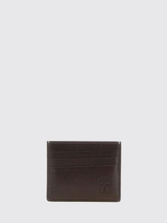 Brunello Cucinelli Slim Card Holder in Grained Calfskin Leather