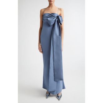 Bernadette Bart Taffeta Gown in Mid Blue at Nordstrom, Size 4 Us