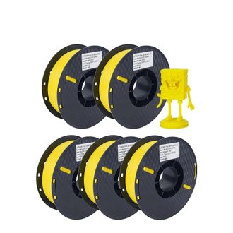 OEM Filamento Para Impresora 3d, 1,75 Mm De Di&aacute;metro, Acabado Brillante, 5 Kg, Color Amarillo