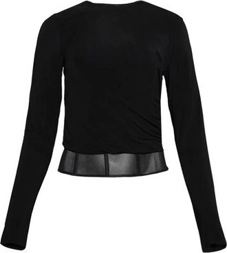 CHRISTOPHER ESBER T-shirt Coiled a maniche lunghe - Nero