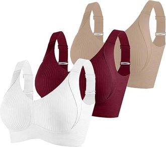 Generic Ladies Sports Bra Seamless Comfortable Soft Breathable Womens Bra Liners Support Stop Women Crop Top Seamless Sleep Yoga Bralette Stretch Bras Sport P