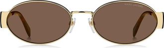 Marc Jacobs 58mm Oval Sunglasses in Gold Brown at Nordstrom