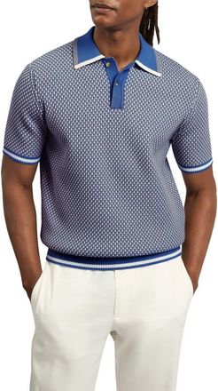 Ted Baker Breame Knit Polo in Blue at Nordstrom, Size 2