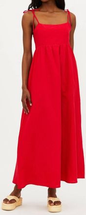 Beach Riot Valory Maxi Dress In Red Linen