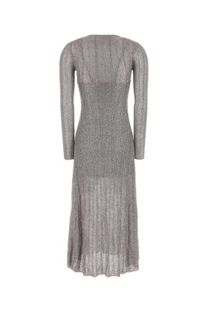 Alaia Womens Dress Gray Viscose Nylon Polyester
