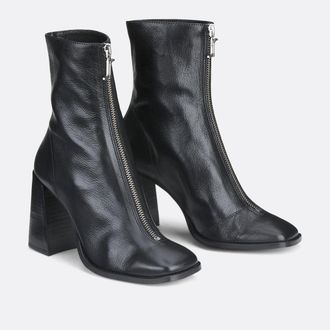 Jonak Bottines in leer met ritssluiting Vandana