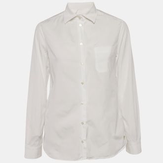 Max Mara White Cotton Long Sleeve Shirt M
