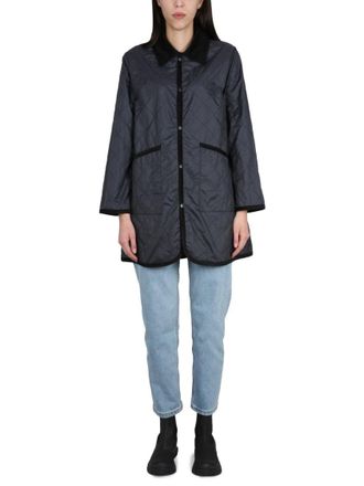 Lavenham Quilted Nylon Jacket With Velvet Collar