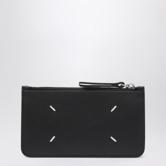 Maison Margiela Black Four Stitches Zippered Card Holder