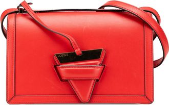 Loewe Pre-owned Womens Puzzle Bag Leather Crossbody - Red - One Size