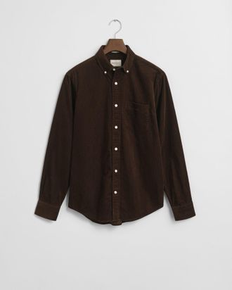 GANT Men Regular Fit Corduroy Shirt (XXL) RICH BROWN