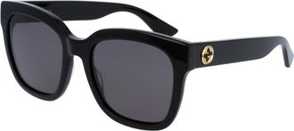 Gucci Gg 0034Sn Zonnebrillen - Dames - Zonnebrillen - Zwart - 54 MM - Nylon - Accessoires