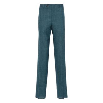 Rota Sport Broeken, Heren, Blauw, M, Wol, Luxe Wol Zijde Linnen Broek