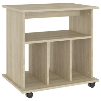 vidaXL Vidaxl - Armario Con Ruedas Madera Contrachapada Roble Sonoma 60x45x60cm