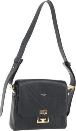 Givenchy Pre-owned Cross Body Bags, female, Black, Size: ONE SIZE Pre-owned Leather Shoulder Bag