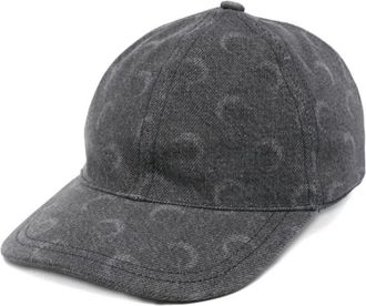 Marine Serre Moon Laser Denim Baseball Cap