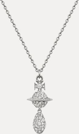 Vivienne Westwood Circe Orb Pendant Necklace Silver Cubic Zirconia Women