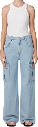 A Gold E Minka High Rise Cargo Jeans In Realm