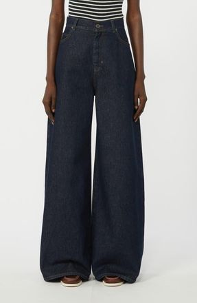 Max Mara Bella Wide Leg Jeans in Navy at Nordstrom, Size 8