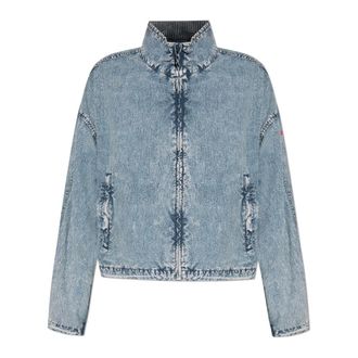 Diesel Denim Jackets, female, Blue, Size: S G-Leam-R1 Jacket