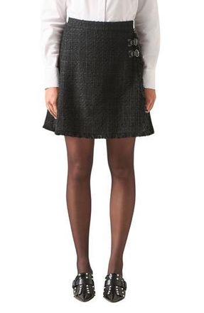 L.k. Bennett Pip Tweed Skirt in Black at Nordstrom Rack, Size 2 Us / 6 Uk