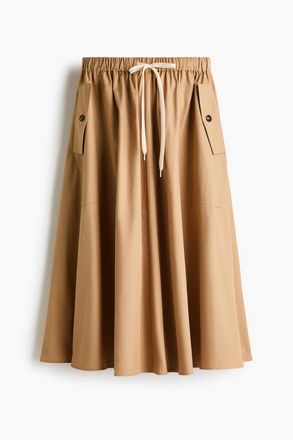 H&M Tellerjupe aus Baumwolle - Dunkelbeige