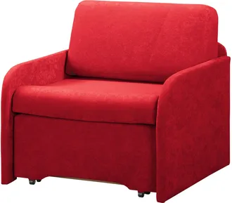 Modoform home24 Ars Natura Schlafsessel Disley Rot Webstoff mit Schlaffunktion/Bettkasten 90x84x84 cm (BxHxT)