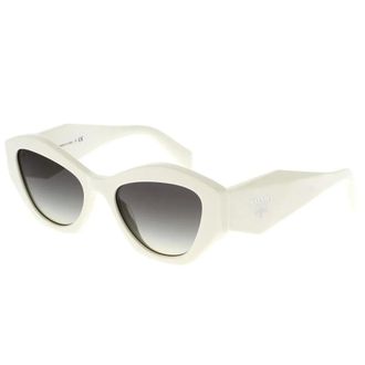 Prada Sunglasses, unisex, White, Size: 53 MM Elegant Irregular Sunglasses