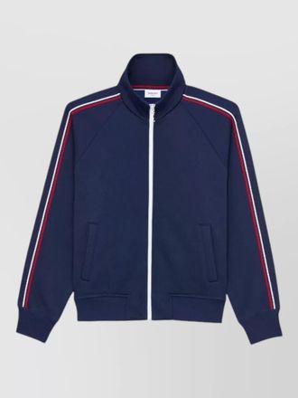 Saint Laurent tracksuit jacket high collar contrast stripe