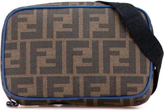 Fendi Borsa a tracolla in tela cerata con motivo Zucca 2010-2025 - Marrone