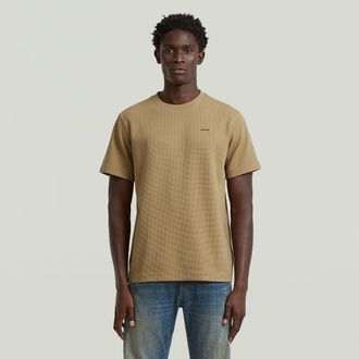 G-Star True Regular Structured T-Shirt - Beige - Heren