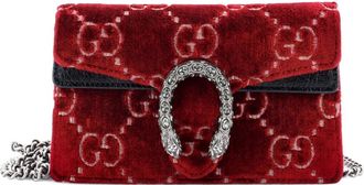 Gucci Dionysus Bag GG Velvet Super Mini crossbody bag - Rood