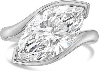 Diana M. Jewels 14KT WHITE GOLD LAB GROWN MARQUISE DIAMOND FASHION RING WEIGHING 3.00 CTS TW