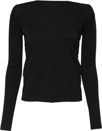 Dolce & Gabbana Zwarte wollen ronde hals pullover trui - Dames - Ronde hals truien - Zwart - S - Wol - Truien & Vesten