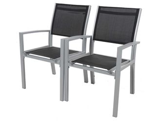 Habitat et Jardin Habitat Et Jardin - Juego De 2 Sillas Para Jard&iacute;n- Textileno tropic - Phoenix - Negro