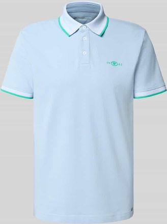 Tom Tailor Regular Fit Poloshirt aus Baumwoll-Mix in Hellblau, Größe XXXL