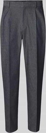 HUGO BOSS Tapered Fit Anzughose aus Baumwoll-Mix Modell PERIN in Marine, Größe 102