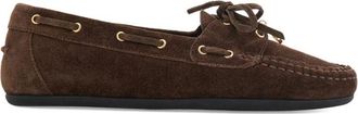 Ferragamo Dark Brown Lace Up Loafers