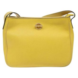 Celine Pre-owned Shoulder Bags, female, Yellow, Size: ONE SIZE Pre-owned Vintage shoulder bag