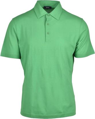 Herno Polo - Heren - Polos - Groen - L - Katoen - Tops
