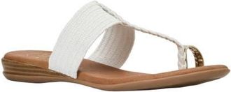 Andr&eacute; Assous Neo Toe Loop Sandal in White Raffia at Nordstrom, Size 10