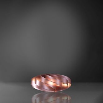 Linea Zero Linea Zero - Lampada Da Tavolo 1 Luce Flat In Polilux Rosa Metallico D40 Made In Italy