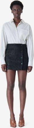 Iro Konia Mini Skirt in Shiny Black at Nordstrom, Size 40 Eu
